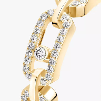 [Veyra Jewelry]Move Link Pave_-Set Diamond Ring