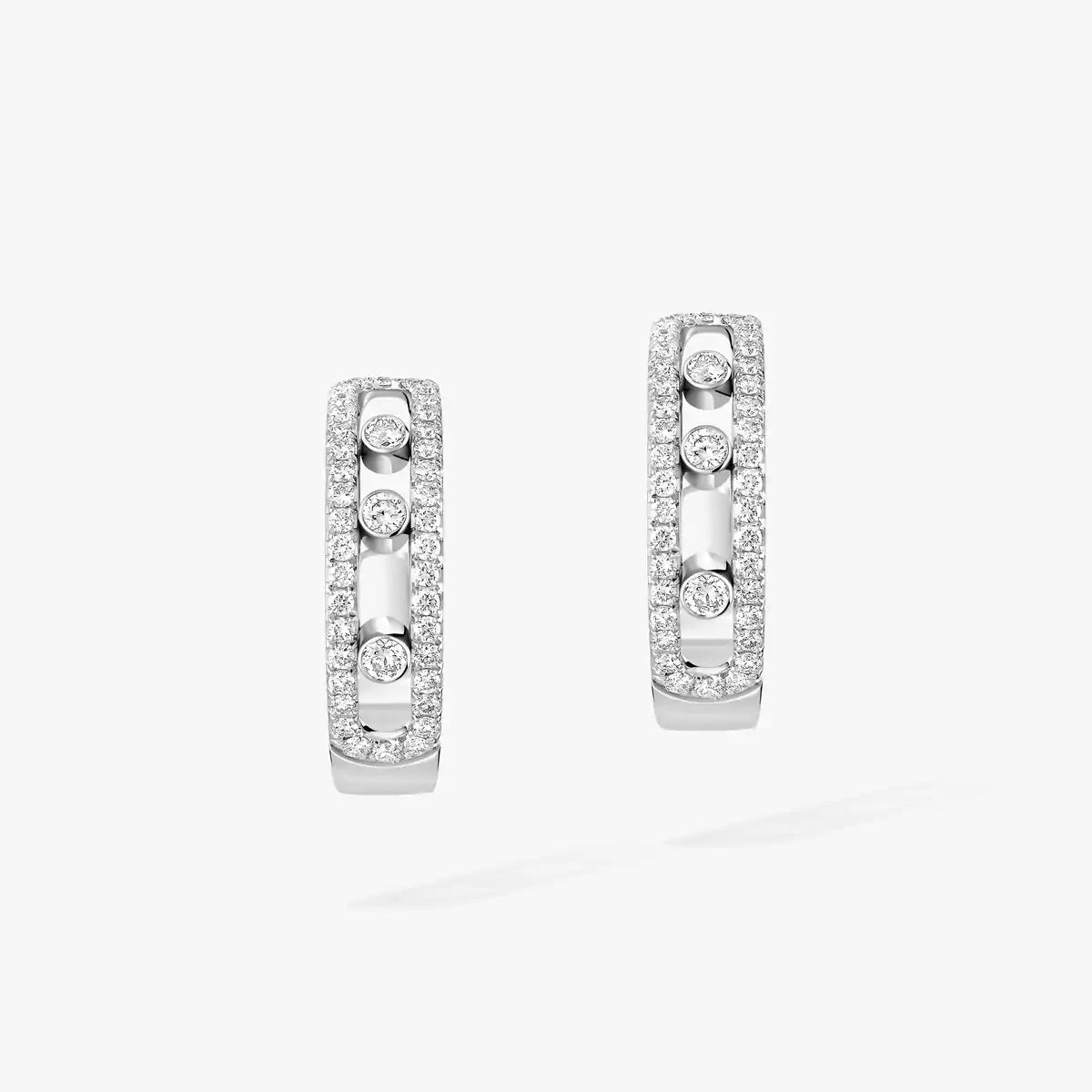 [Veyra Jewelry]Diamond Pave_ Hoop Earrings Move