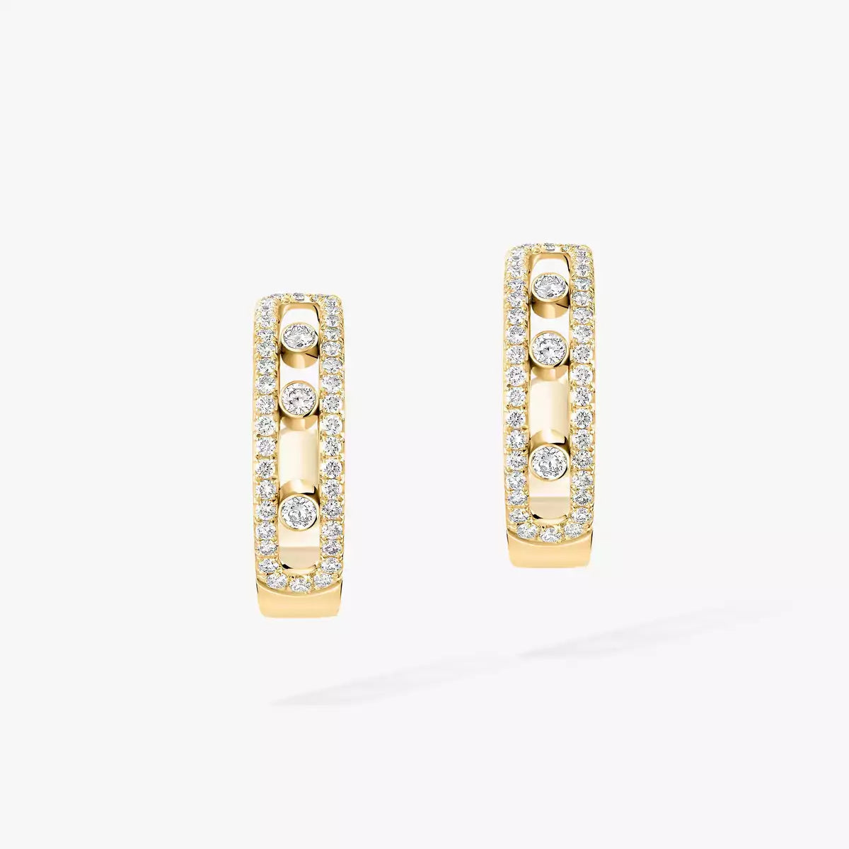 [Veyra Jewelry]Diamond Pave_ Hoop Earrings Move