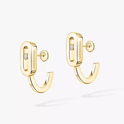 [Veyra Jewelry]Diamond Mini Hoop Earrings Move Classique