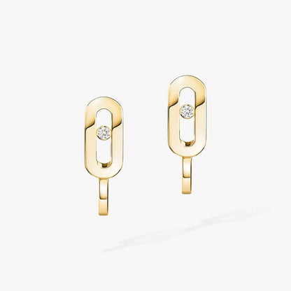 [Veyra Jewelry]Diamond Mini Hoop Earrings Move Classique