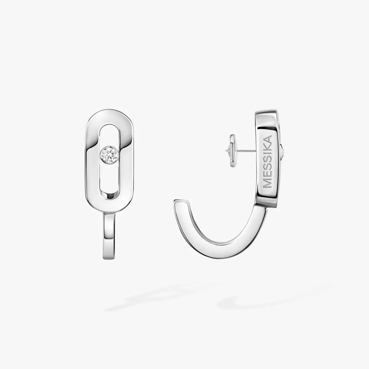 [Veyra Jewelry]Diamond Mini Hoop Earrings Move Classique