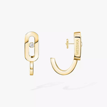 [Veyra Jewelry]Diamond Mini Hoop Earrings Move Classique