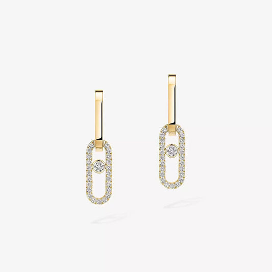 [Veyra Jewelry]Move Link Diamond Earrings