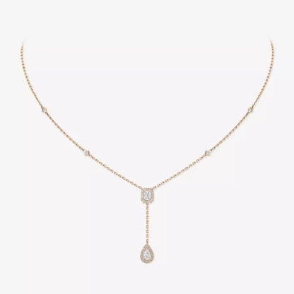 [Veyra Jewelry]Gold Diamond Tie Necklace