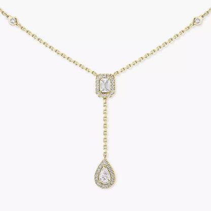 [Veyra Jewelry]Gold Diamond Tie Necklace