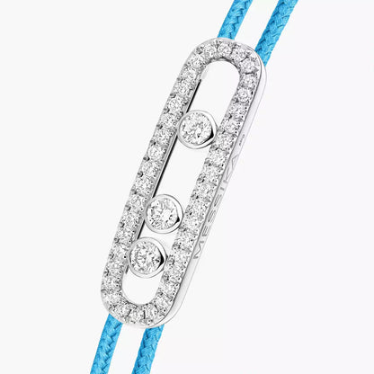 [Veyra Jewelry]Care(Medium-3.5mm) pink cord pavé bracelet