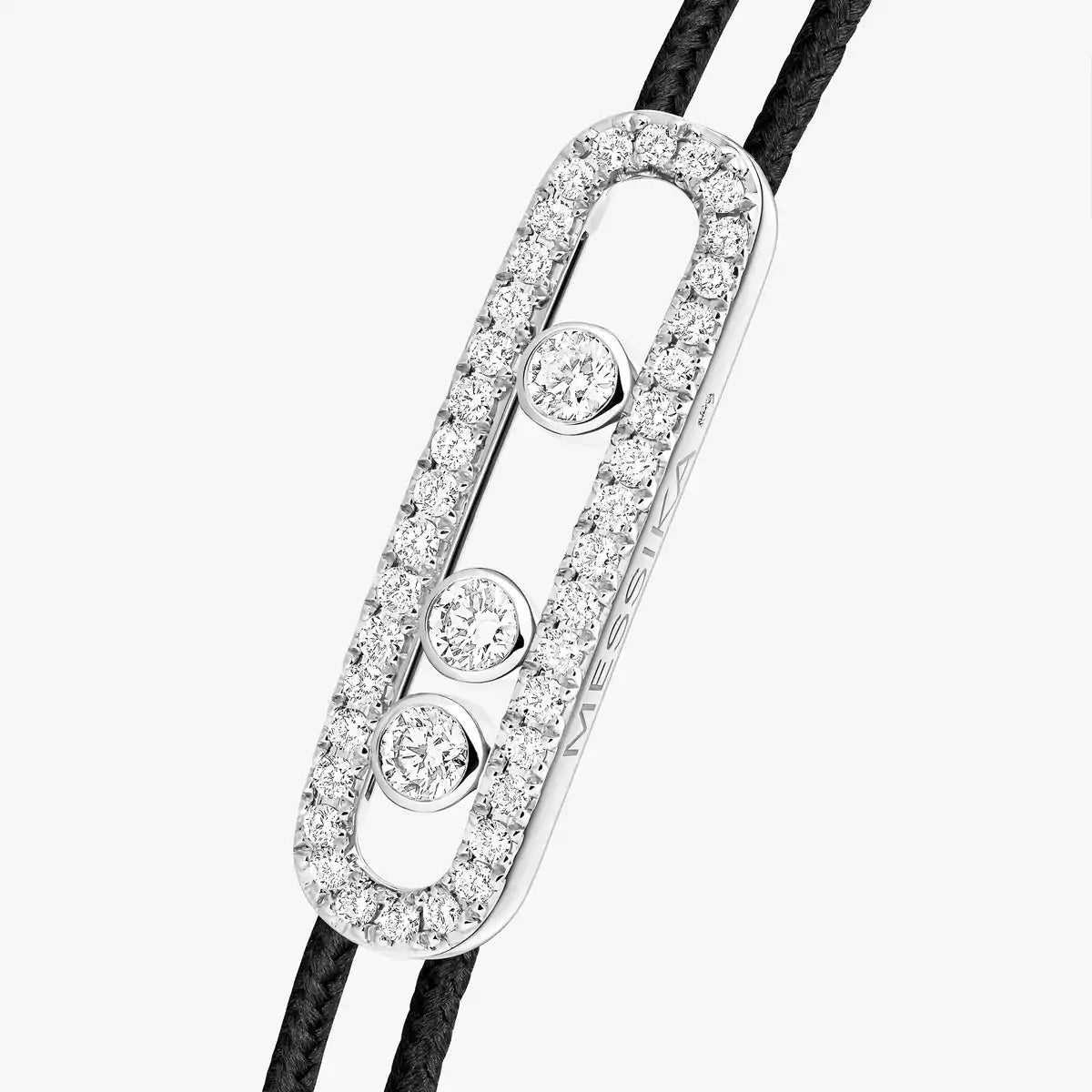 [Veyra Jewelry]Care(Medium-3.5mm) pink cord pavé bracelet