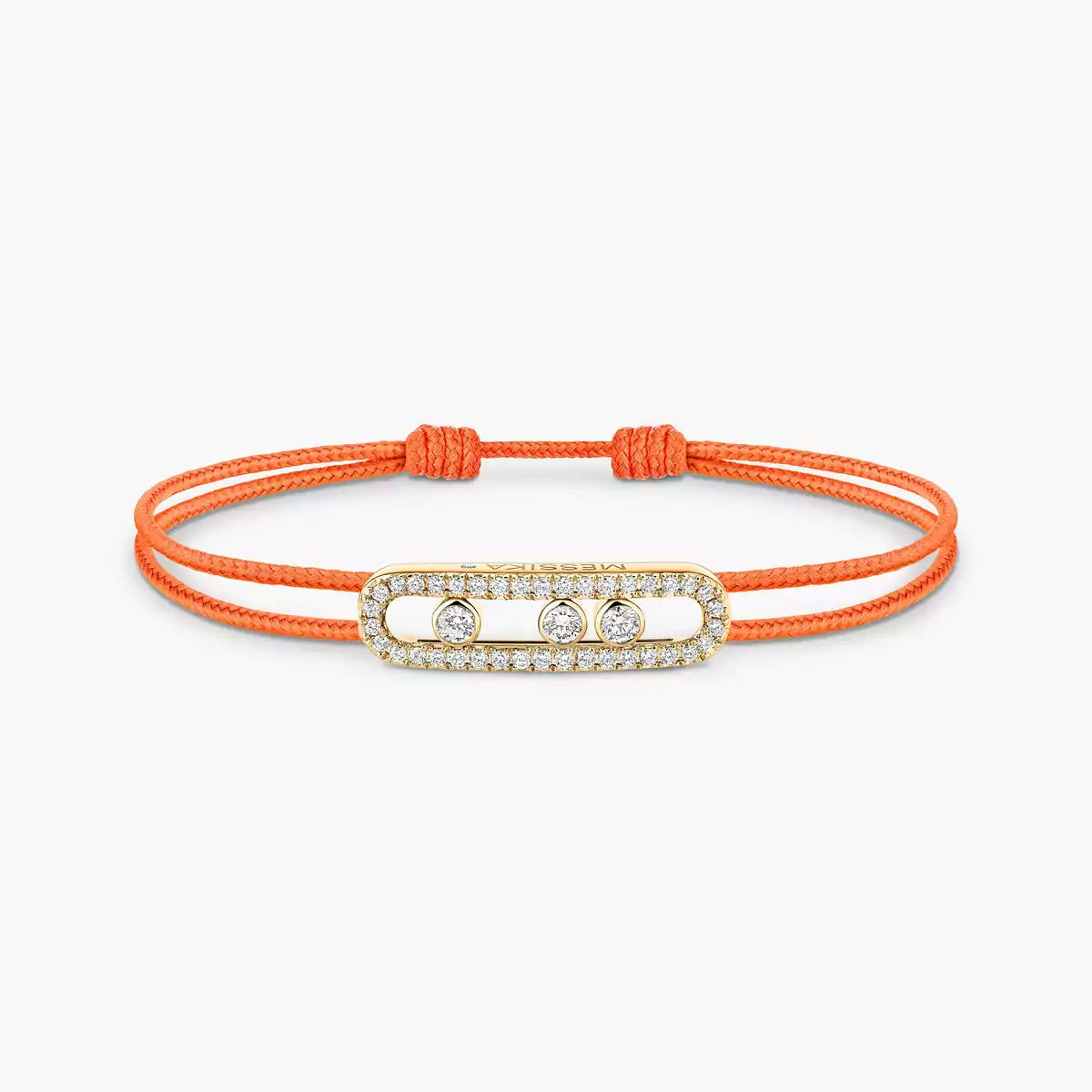 [Veyra Jewelry]Care(Medium-3.5mm) pink cord pavé bracelet