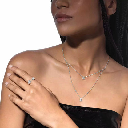 [Veyra Jewelry]Diamond Necklace My Twin 2 Rows