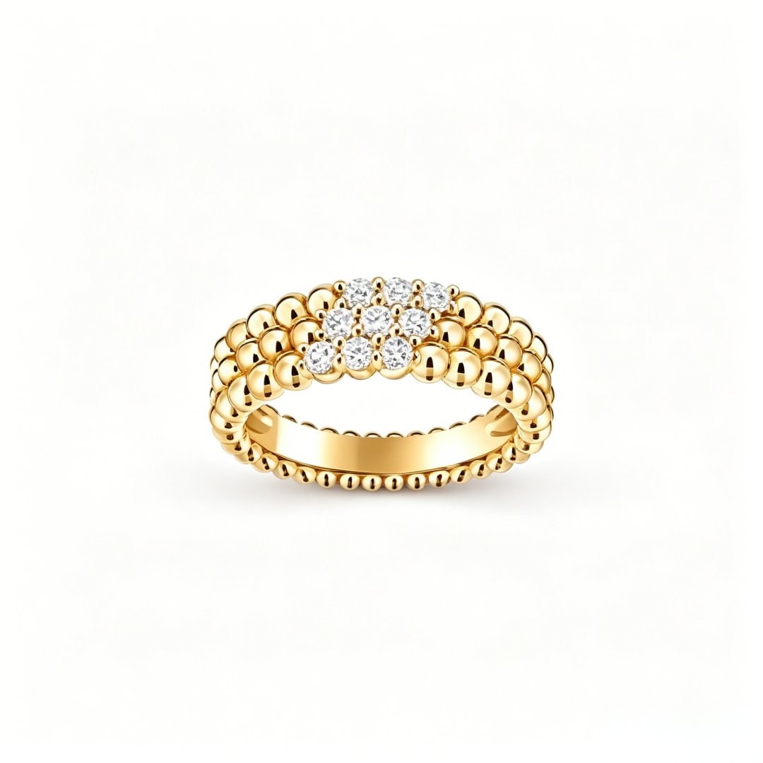 [Veyra Jewelry] THREE-ROW DIAMOND RING