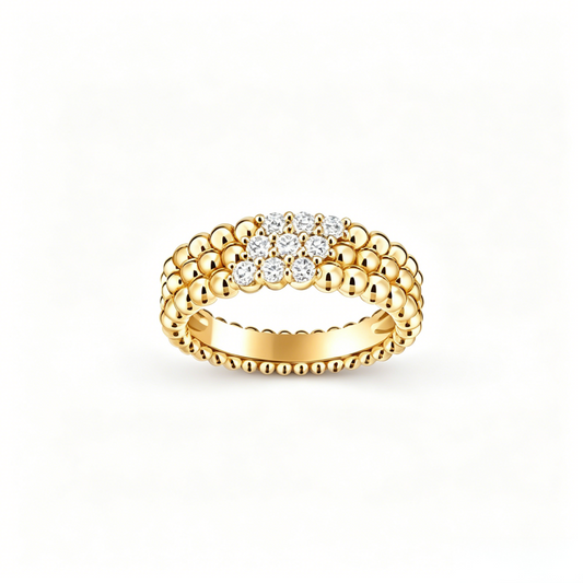 [Veyra Jewelry] THREE-ROW DIAMOND RING
