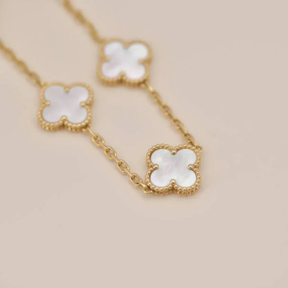 [Veyra Jewelry]New CLOVER WHITE PEARL MOP 5 MOTIF BRACELET COLLECTION
