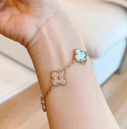 [Veyra Jewelry]New CLOVER 5 MOTIF GRAY MOP BRACELET COLLECTION