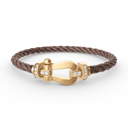 ¡®Veyra Jewelry¡¯FORCE LARGE HORSESHOE HALF DIAMOND BRACELET GOLD