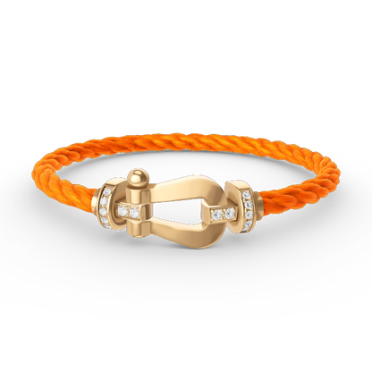 ¡®Veyra Jewelry¡¯FORCE LARGE HORSESHOE HALF DIAMOND BRACELET GOLD