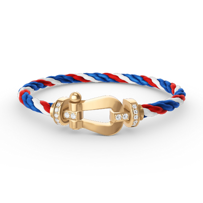 ¡®Veyra Jewelry¡¯FORCE LARGE HORSESHOE HALF DIAMOND BRACELET GOLD