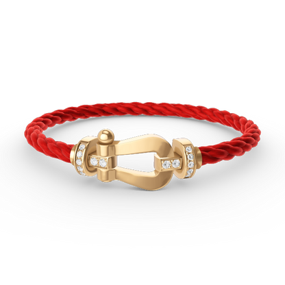 ¡®Veyra Jewelry¡¯FORCE LARGE HORSESHOE HALF DIAMOND BRACELET GOLD