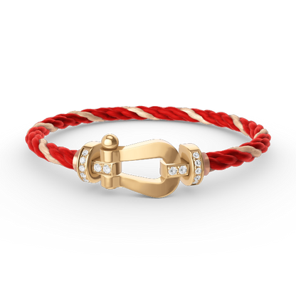 ¡®Veyra Jewelry¡¯FORCE LARGE HORSESHOE HALF DIAMOND BRACELET GOLD