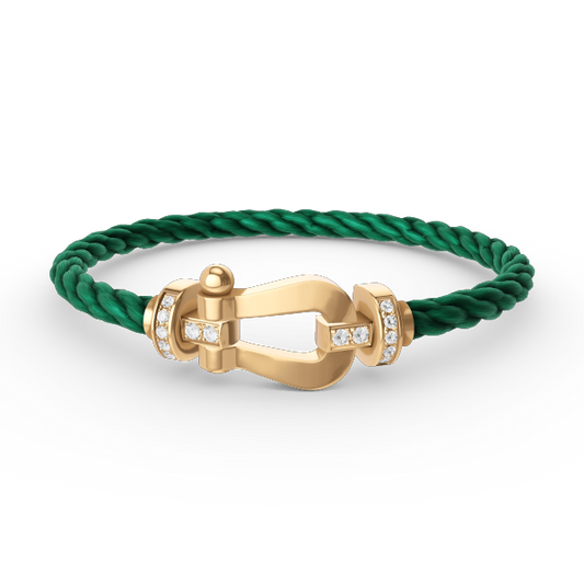 ¡®Veyra Jewelry¡¯FORCE LARGE HORSESHOE HALF DIAMOND BRACELET GOLD