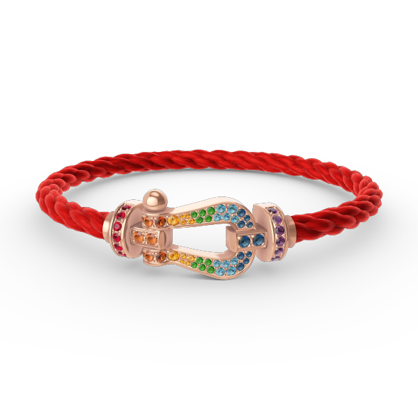 ¡®Veyra Jewelry¡¯FORCE LARGE HORSESHOE  COLORED DIAMOND BRACELET ROSE GOLD