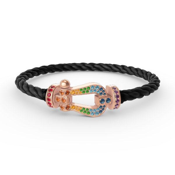 ¡®Veyra Jewelry¡¯FORCE LARGE HORSESHOE  COLORED DIAMOND BRACELET ROSE GOLD