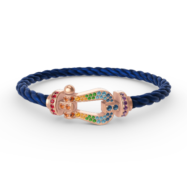 ¡®Veyra Jewelry¡¯FORCE LARGE HORSESHOE  COLORED DIAMOND BRACELET ROSE GOLD