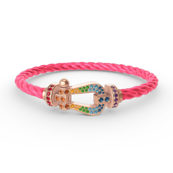 ¡®Veyra Jewelry¡¯FORCE LARGE HORSESHOE  COLORED DIAMOND BRACELET ROSE GOLD