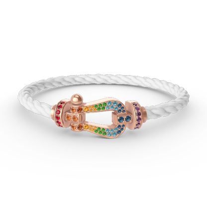 ¡®Veyra Jewelry¡¯FORCE LARGE HORSESHOE  COLORED DIAMOND BRACELET ROSE GOLD