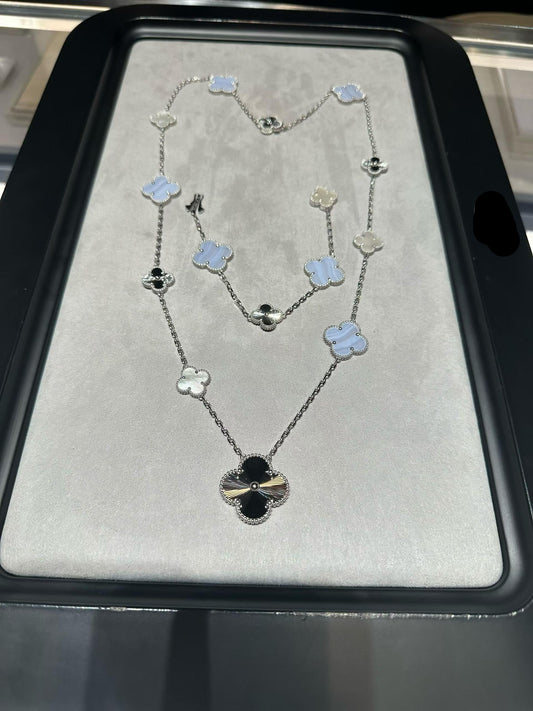 [¡®Veyra Jewelry¡¯] 25 NEW CLOVER 15 MOTIFS PURPLE CHALCEDONY