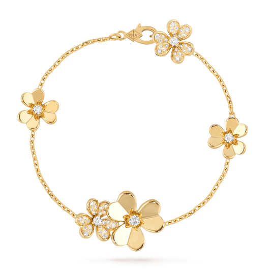 ¡®Veyra Jewelry¡¯FRIVOLE GOLD 5 FLOWERS BRACELET