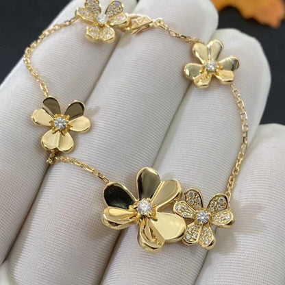¡®Veyra Jewelry¡¯FRIVOLE GOLD 5 FLOWERS BRACELET