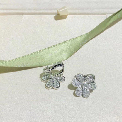 ¡®Veyra Jewelry¡¯FRIVOLE SILVER FLOWER DIAMOND EARRINGS