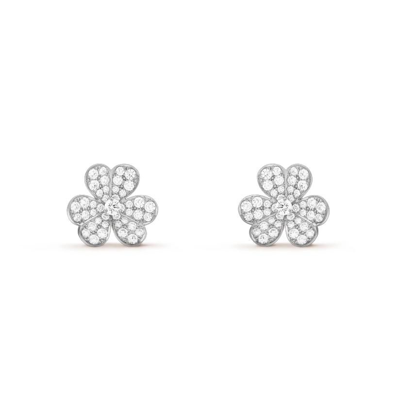 ¡®Veyra Jewelry¡¯FRIVOLE SILVER FLOWER DIAMOND EARRINGS