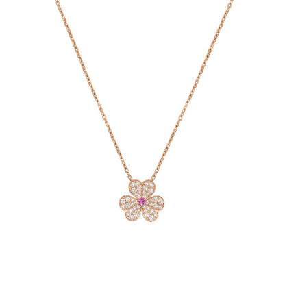 ¡®Veyra Jewelry¡¯FRIVOLE ROSE GOLD FLOWER DIAMOND NECKLACE