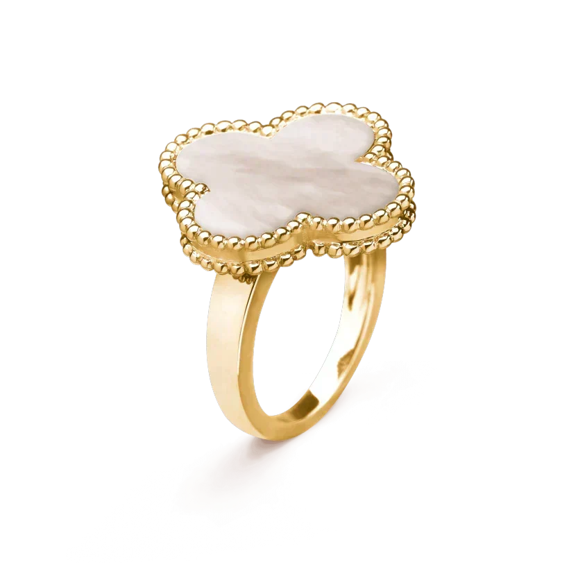 ¡®Veyra Jewelry¡¯CLOVER WHITE MOP RING