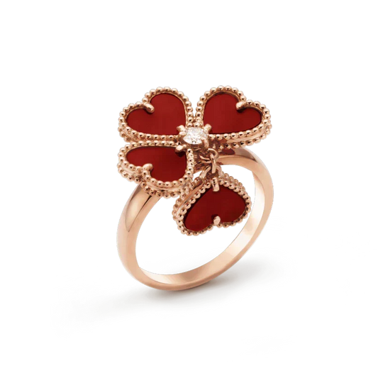 ¡®Veyra Jewelry¡¯SWEET CLOVER CARNELIAN RING