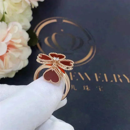 ¡®Veyra Jewelry¡¯SWEET CLOVER CARNELIAN RING