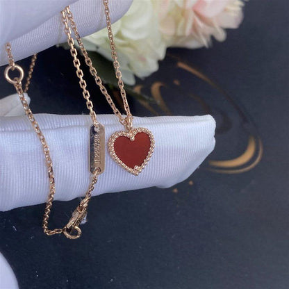 ¡®Veyra Jewelry¡¯SWEET CLOVER CARNELIAN HEART NECKLACE