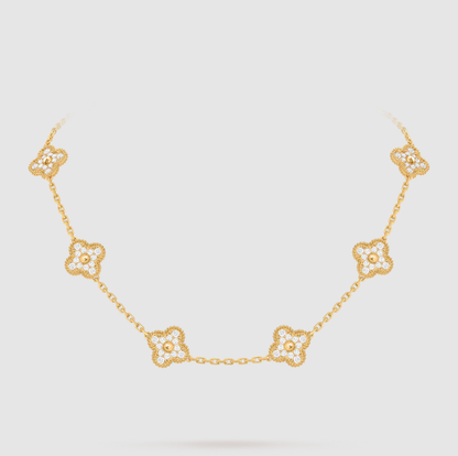 [¡®Veyra Jewelry¡¯]CLOVER 10 MOTIFS FULL DIAMOND NECKLACE