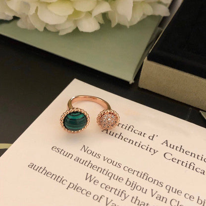 ¡®Veyra Jewelry¡¯PERLEE COULEURS DIAMOND ROSE GOLD BETWEEN THE FINGER RING