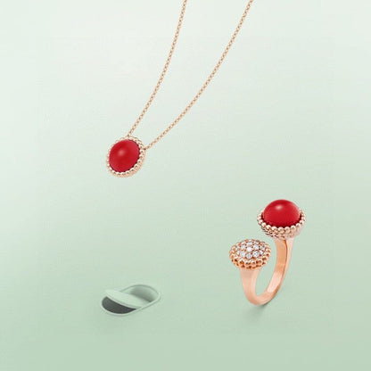 ¡®Veyra Jewelry¡¯PERLEE COULEURS DIAMOND ROSE GOLD BETWEEN THE FINGER RING