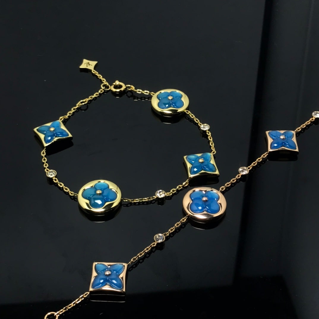 ¡®Veyra Jewelry¡¯STAR AND SUN 4 MOTIF BLUE BRACELET