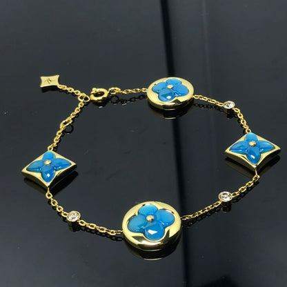 ¡®Veyra Jewelry¡¯STAR AND SUN 4 MOTIF BLUE BRACELET