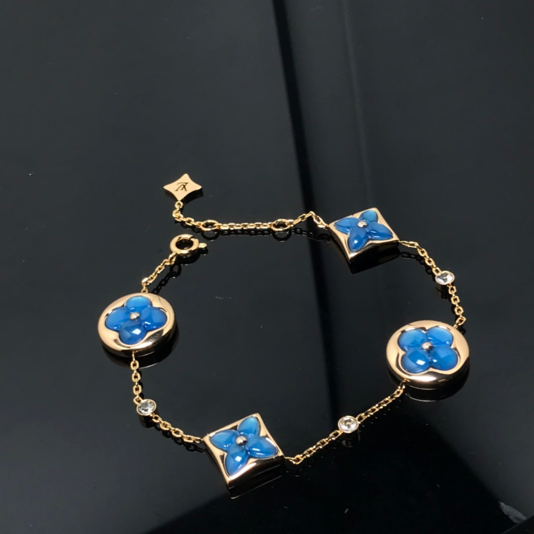 ¡®Veyra Jewelry¡¯STAR AND SUN 4 MOTIF BLUE BRACELET