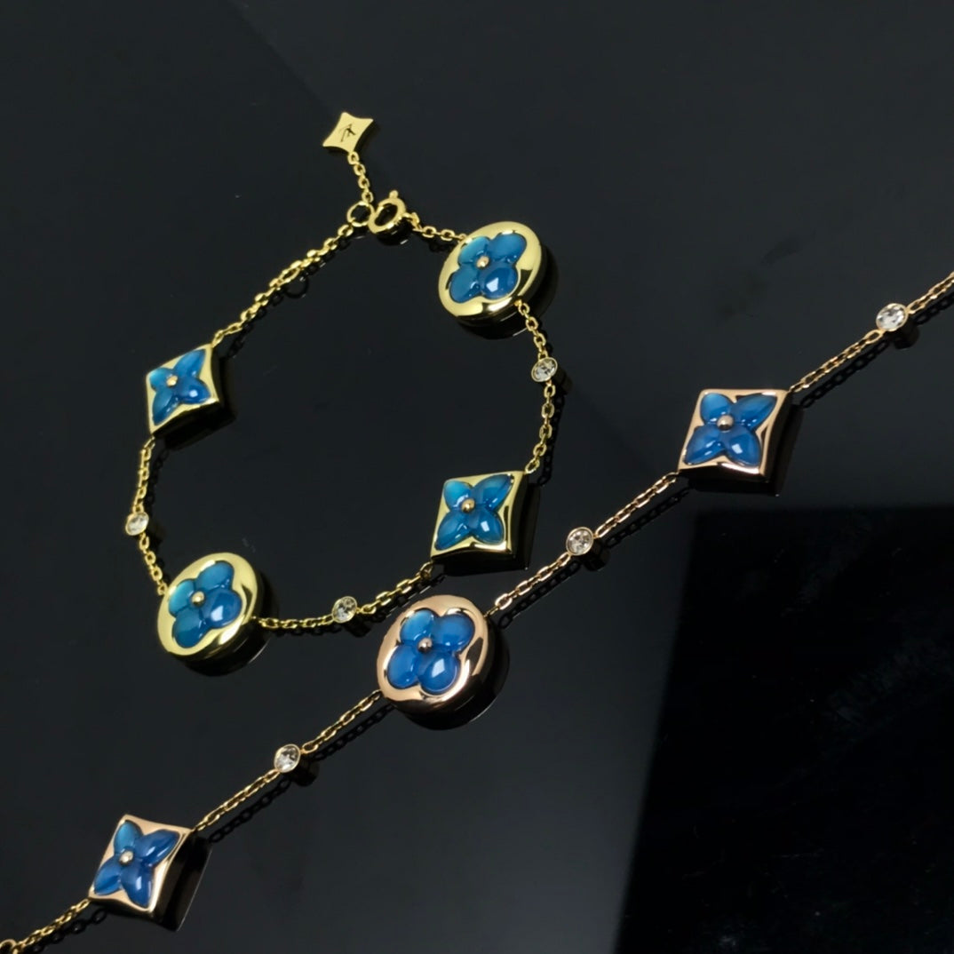 ¡®Veyra Jewelry¡¯STAR AND SUN 4 MOTIF BLUE BRACELET
