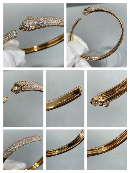 ¡®Veyra Jewelry¡¯PANTHERE FULL DIAMOND OPEN BRACELET
