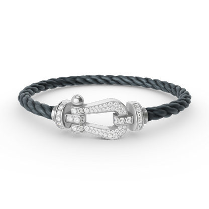 ¡®Veyra Jewelry¡¯FORCE LARGE HORSESHOE FULL DIAMOND BRACELET SILVER