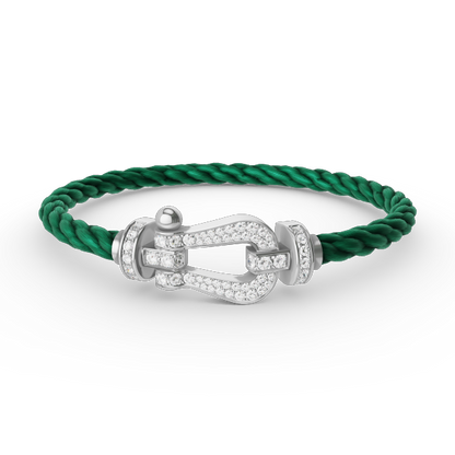¡®Veyra Jewelry¡¯FORCE LARGE HORSESHOE FULL DIAMOND BRACELET SILVER