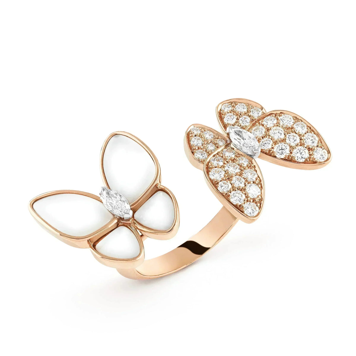 ¡®Veyra Jewelry¡¯TWIN BUTTERFLY DIAMOND MOP RING